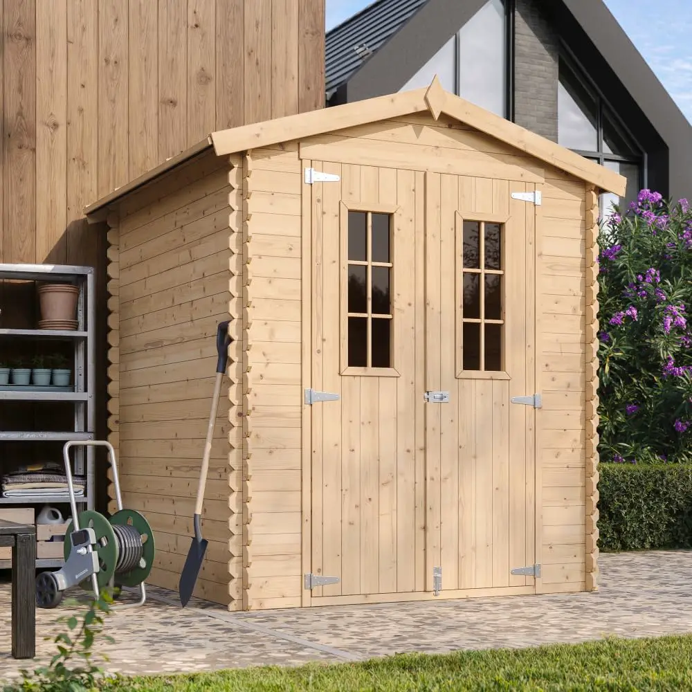 Abri de jardin en bois en bois marron 2,82 m² vue 2