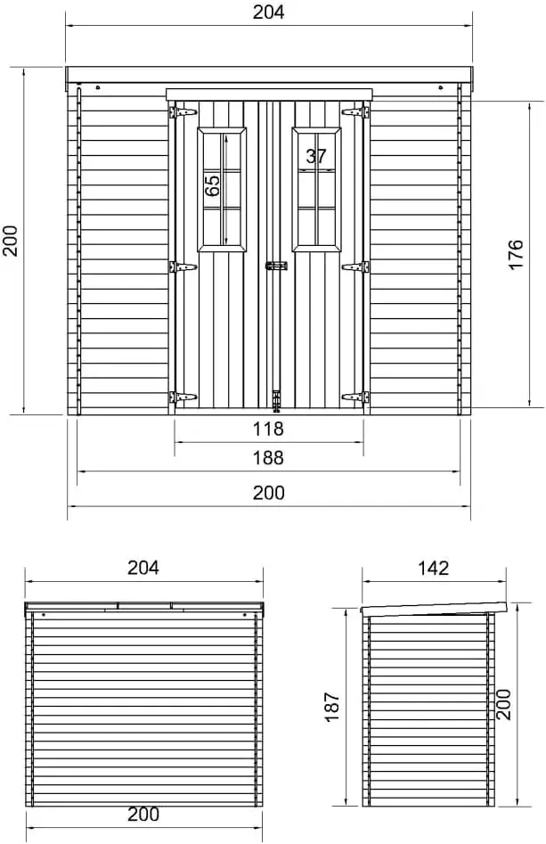 Abri de jardin en bois en bois marron 2,22 m² vue 5