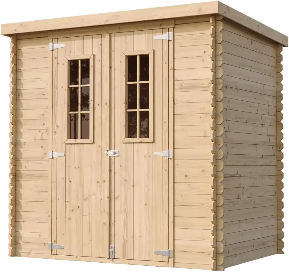 Abri de jardin en bois en bois naturel 2,22 m² vue 3