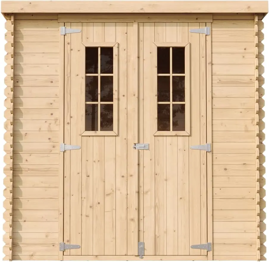 Abri de jardin en bois en bois naturel 2,22 m² vue 7