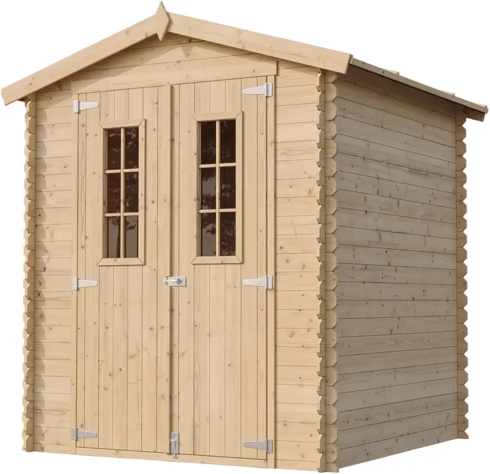 Abri de jardin en bois en bois naturel 2,82 m² vue 3