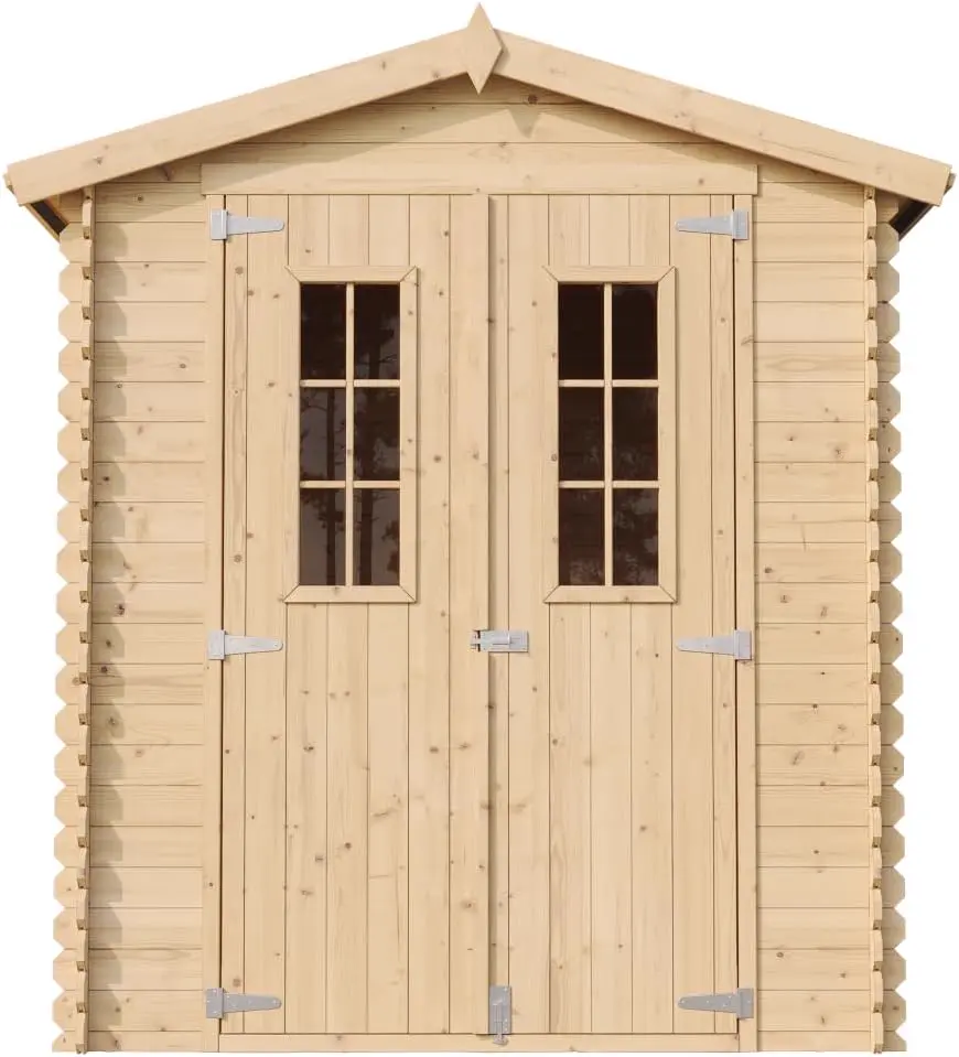 Abri de jardin en bois en bois naturel 2,82 m² vue 7