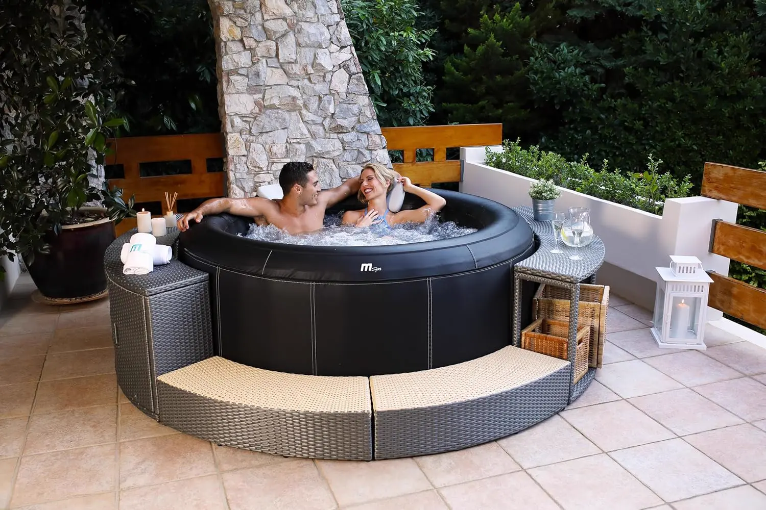Spa gonflable 6 personnes 6 places 204 x 70 cm vue 3