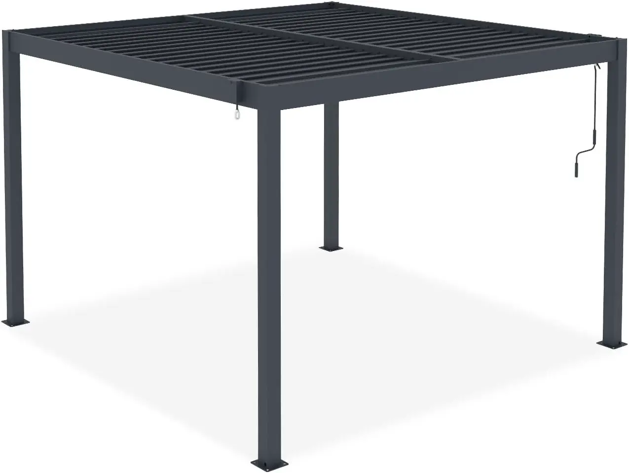 Pergola en aluminium gris 9 m² vue 5