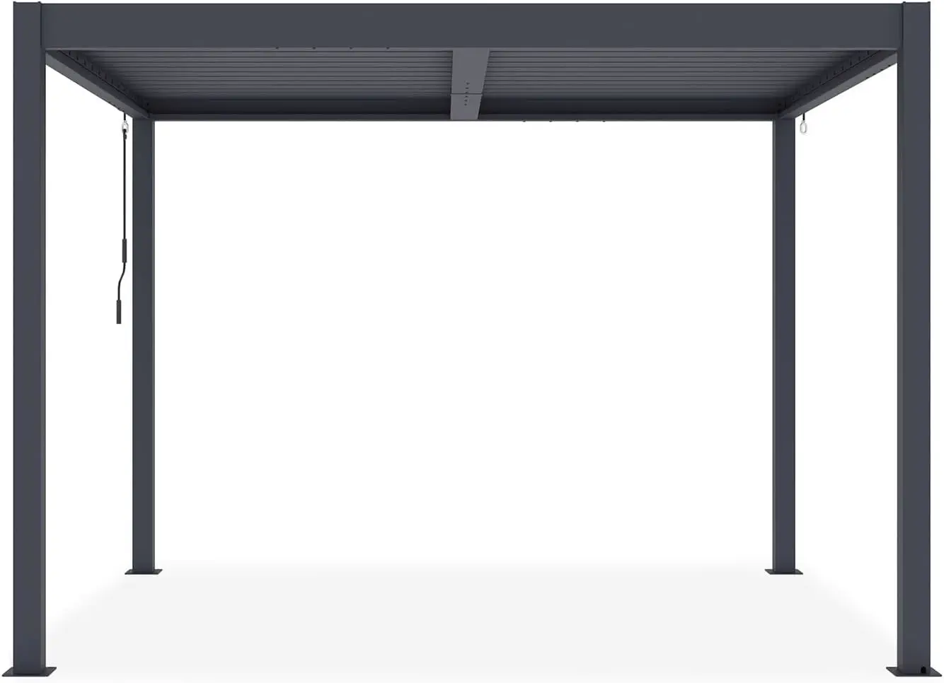 Pergola en aluminium gris 7,9 m² vue 4
