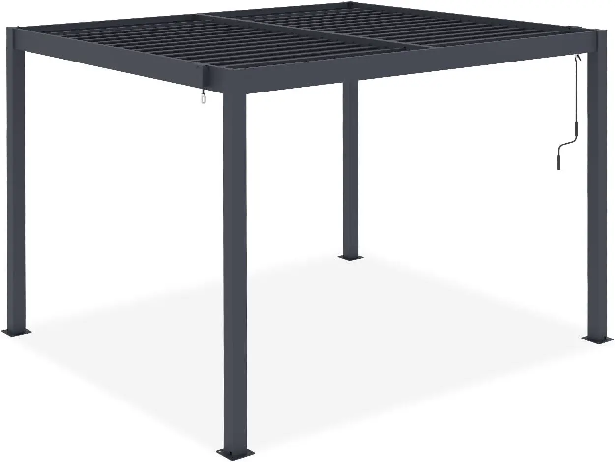 Pergola en aluminium gris 7,9 m² vue 5
