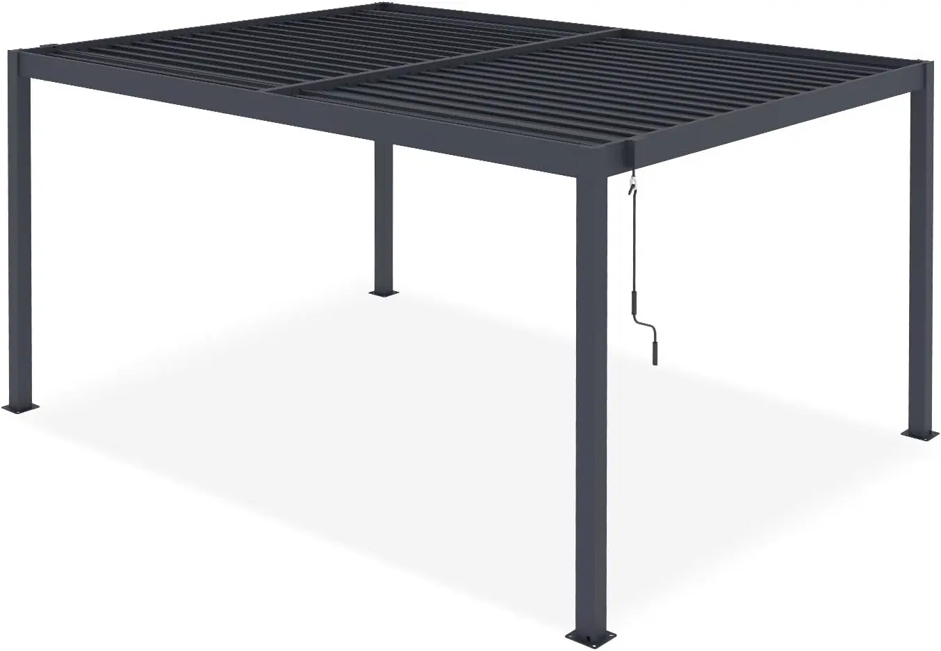 Pergola en acier gris 12 m² vue 5
