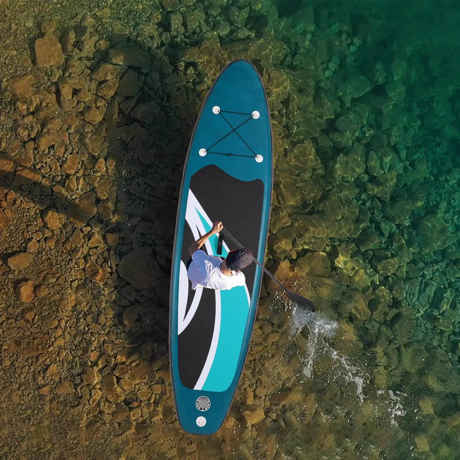 Paddle gonflable en aluminium vert 76 x 10 cm vue 4