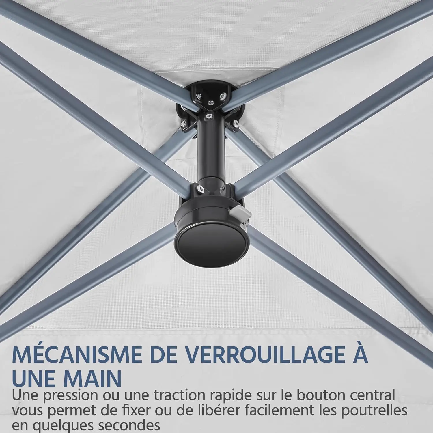 Tonnelle en métal 2,5 × 2,5 m vue 6