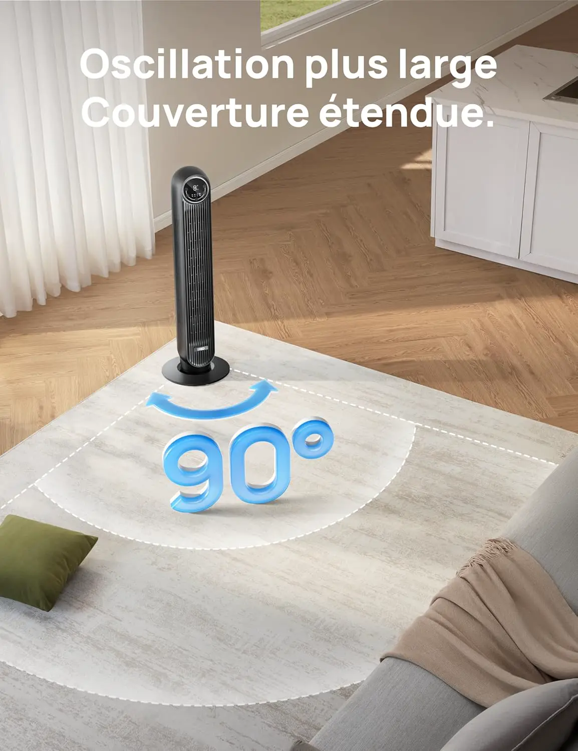 Ventilateur DREO Ventilateur tour intelligent avec fonction WiFi vue 5
