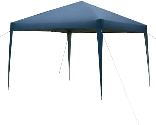 Tonnelle en acier bleu 3 x 3 m vue 2