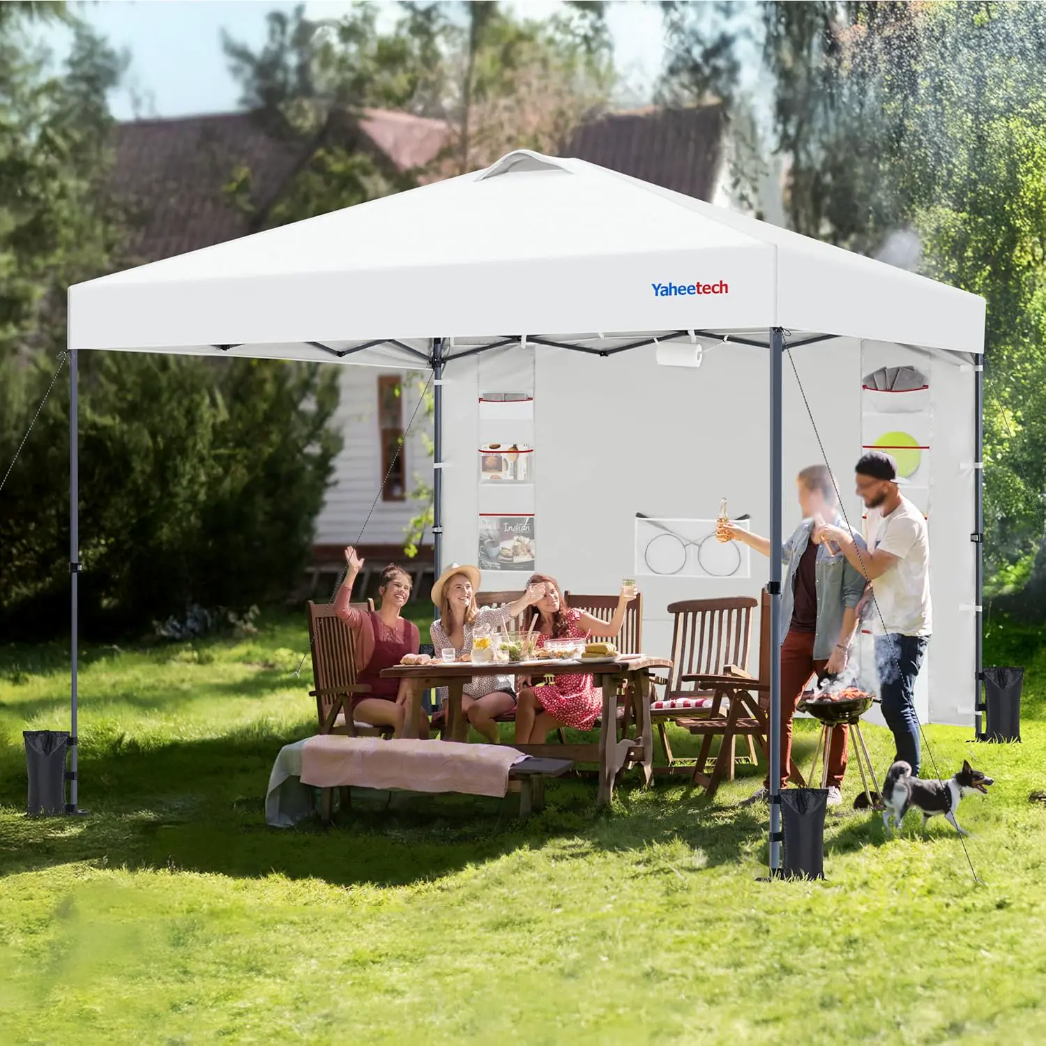 Tonnelle en métal blanc 2,5 × 2,5 m vue 9