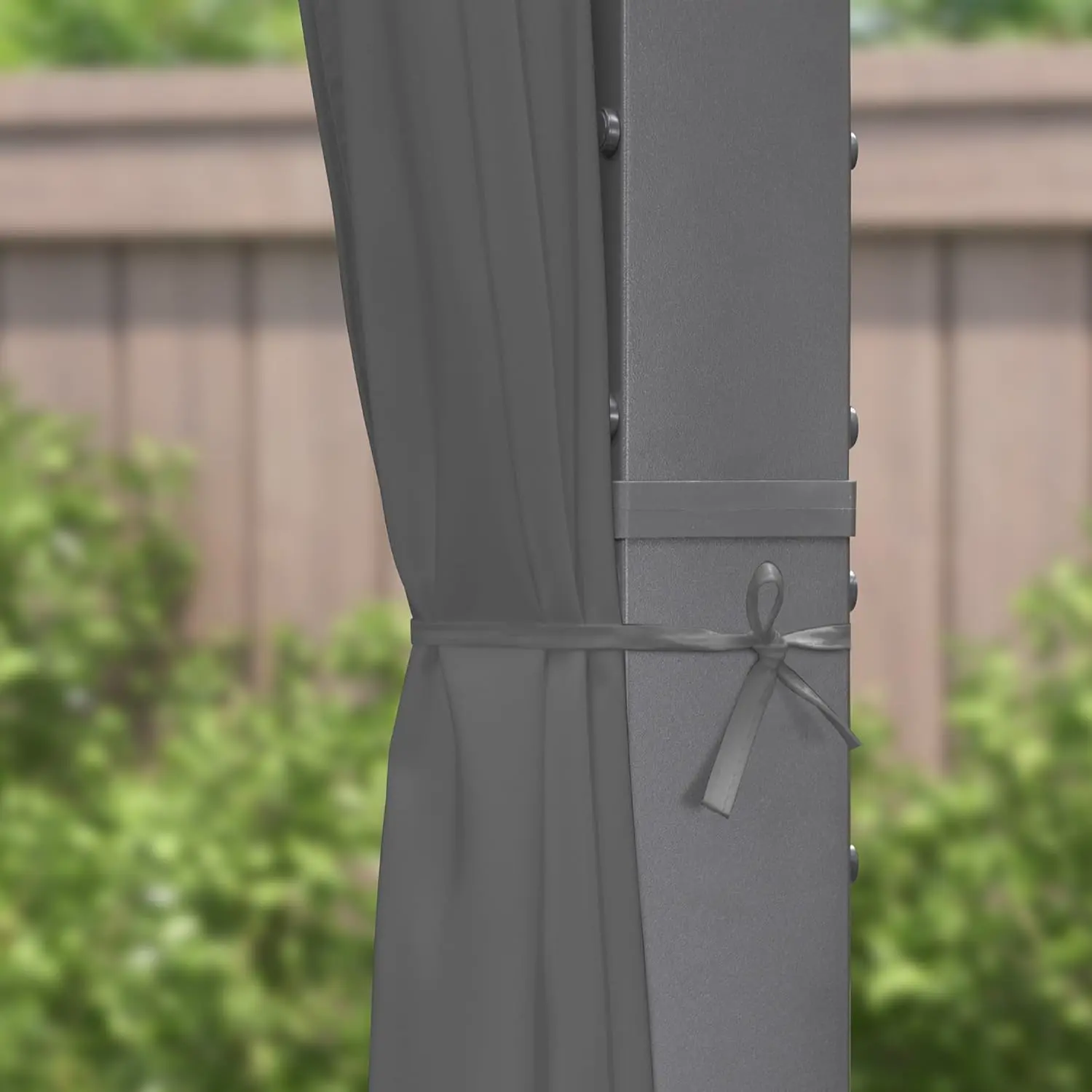 Pergola en aluminium gris 4 x 3 m vue 6