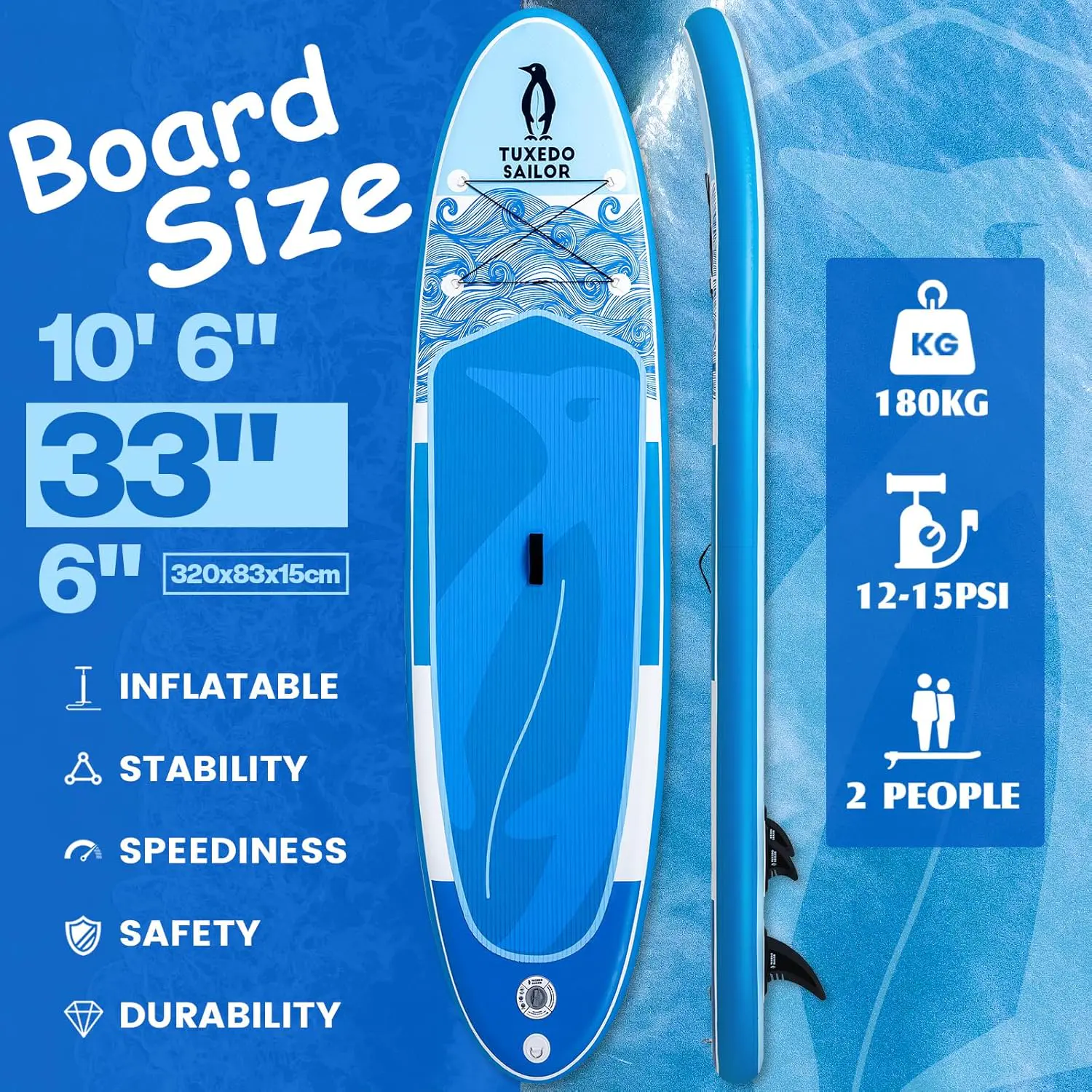 Paddle gonflable Tuxedo Sailor Paddle Gonflable Adulte vue 2