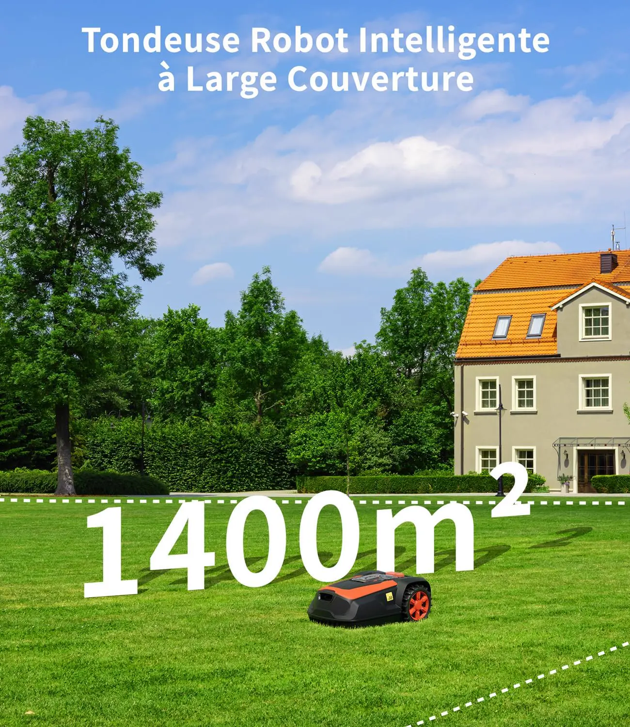 Robot tondeuse 1400 m² vue 2