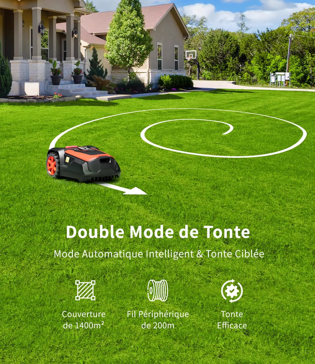 Robot tondeuse 1400 m² vue 5