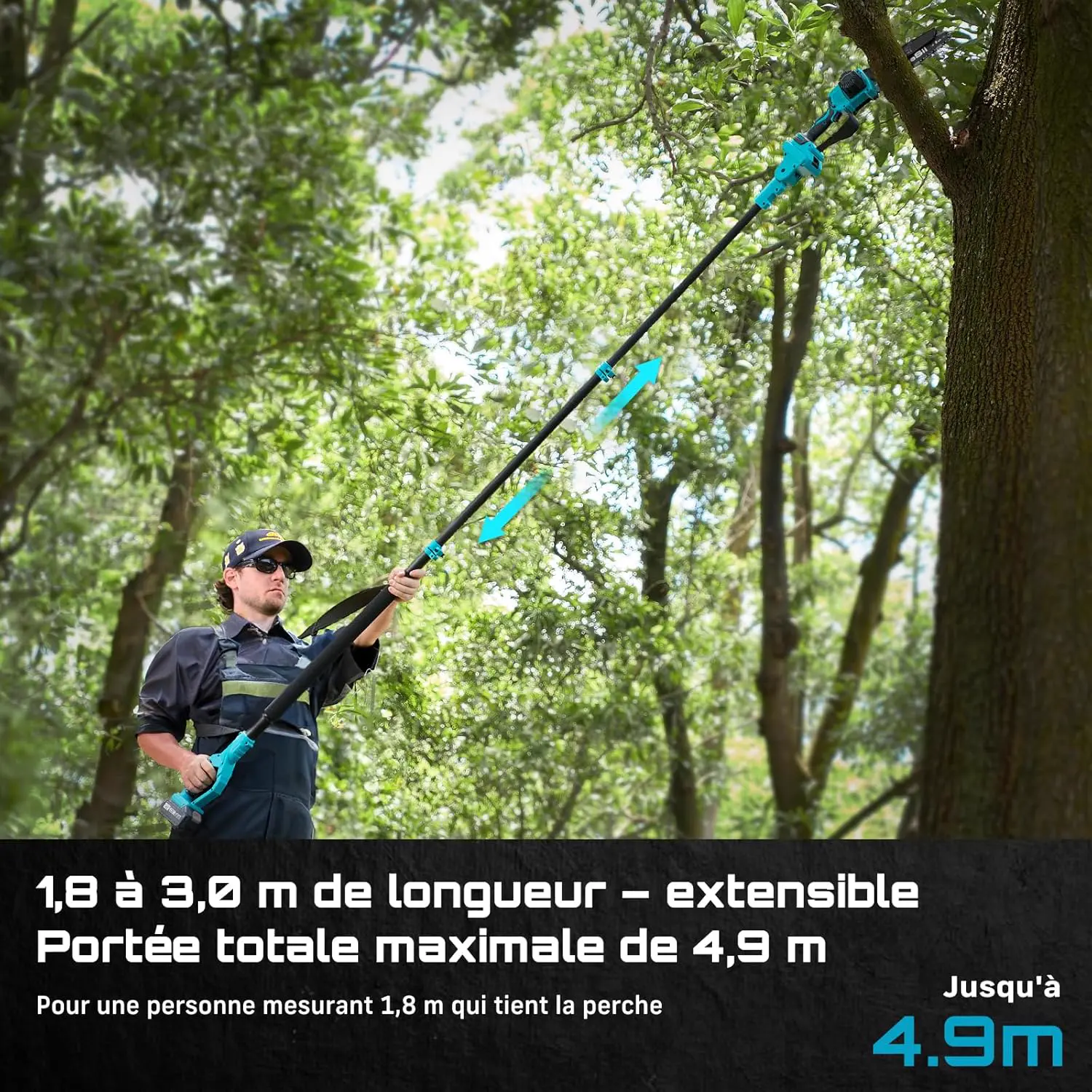Tronçonneuse à batterie en bois 2 x 4 vue 3