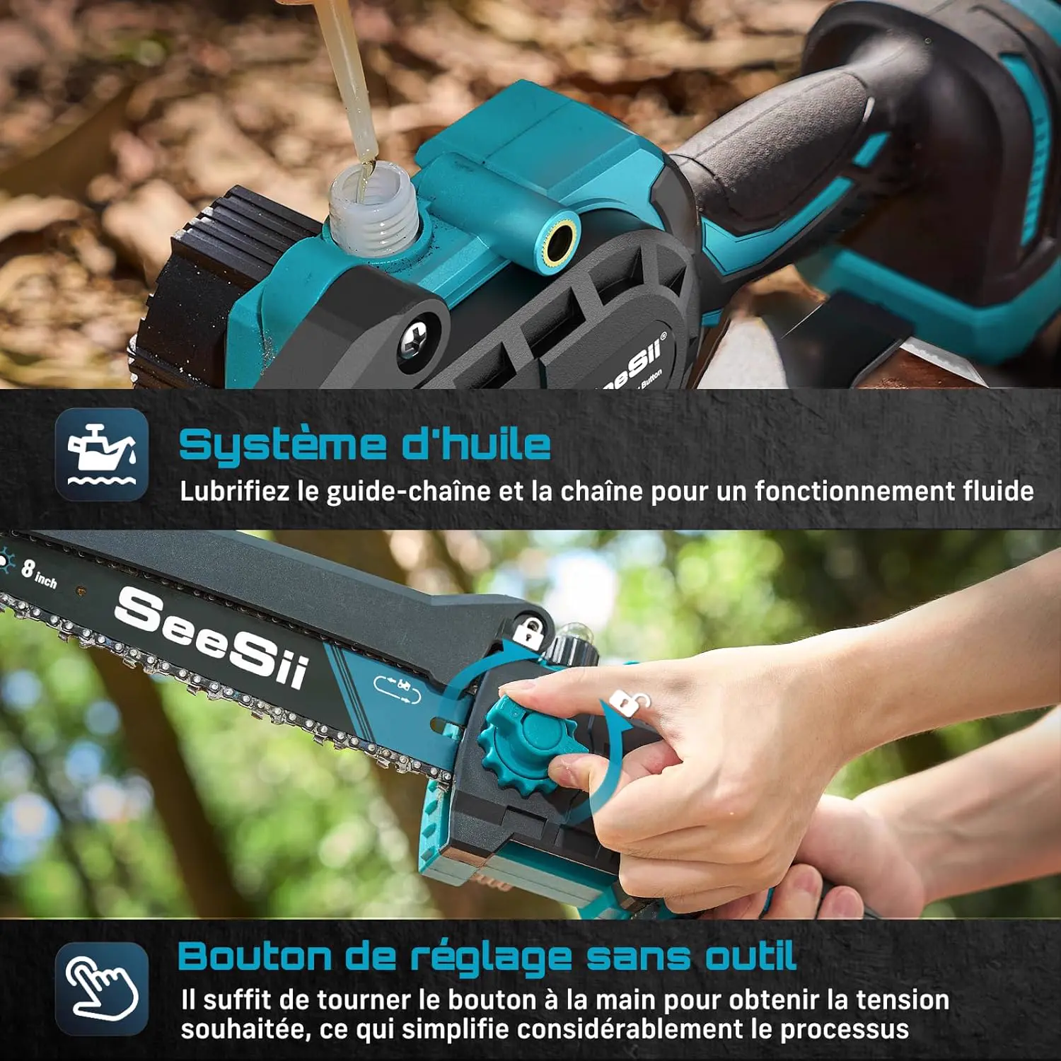 Tronçonneuse à batterie en bois 2 x 4 vue 6