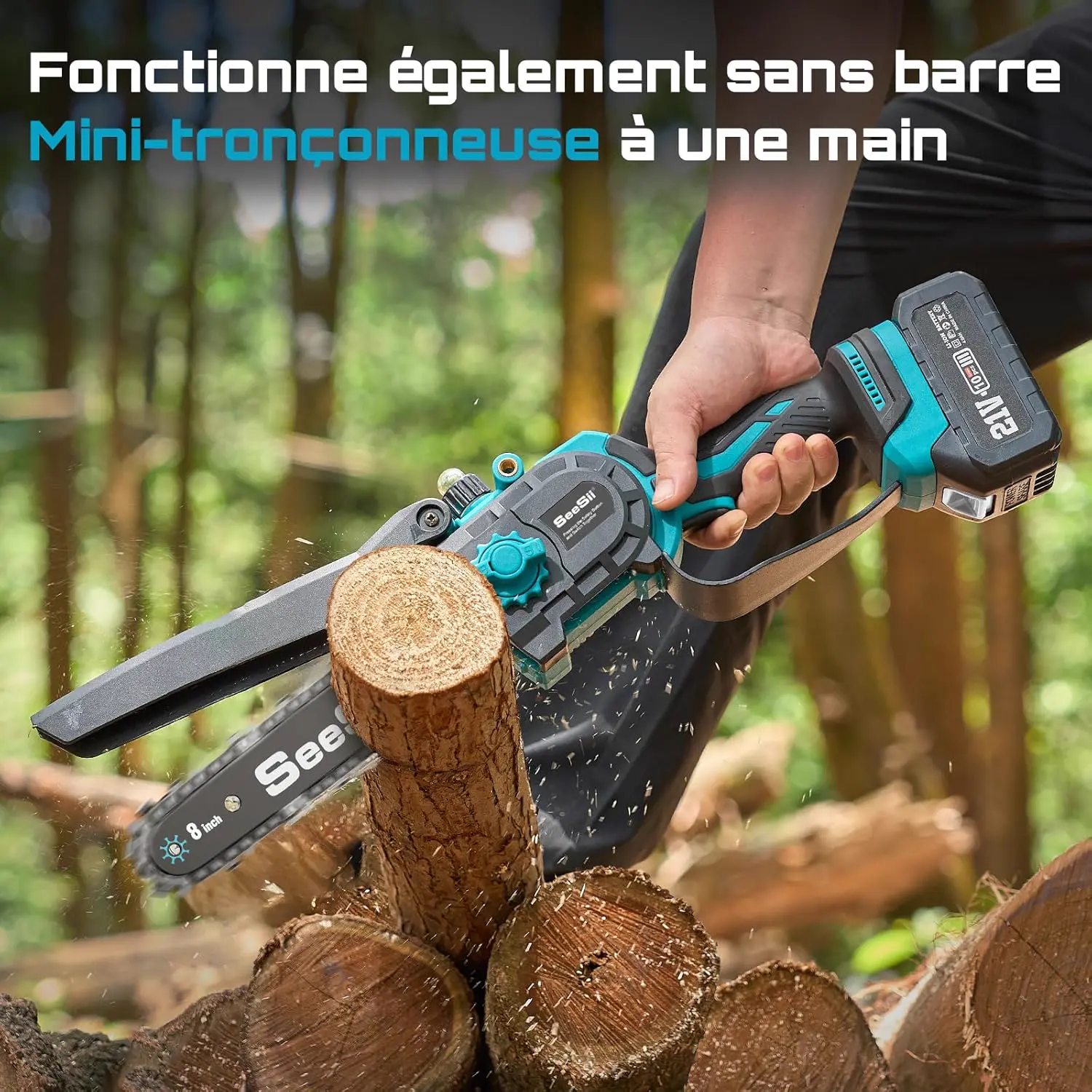 Tronçonneuse à batterie en bois 2 x 4 vue 7