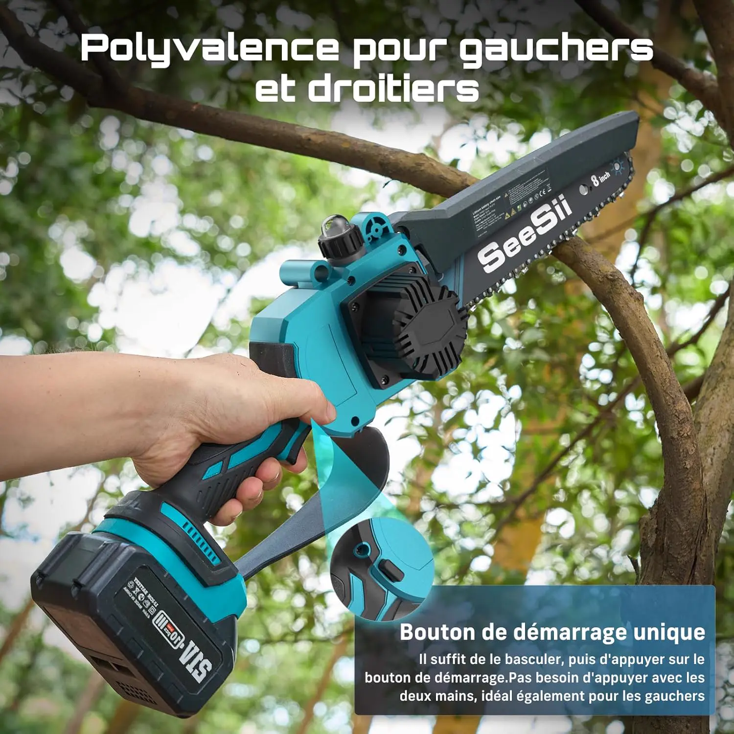 Tronçonneuse à batterie en bois 2 x 4 vue 8