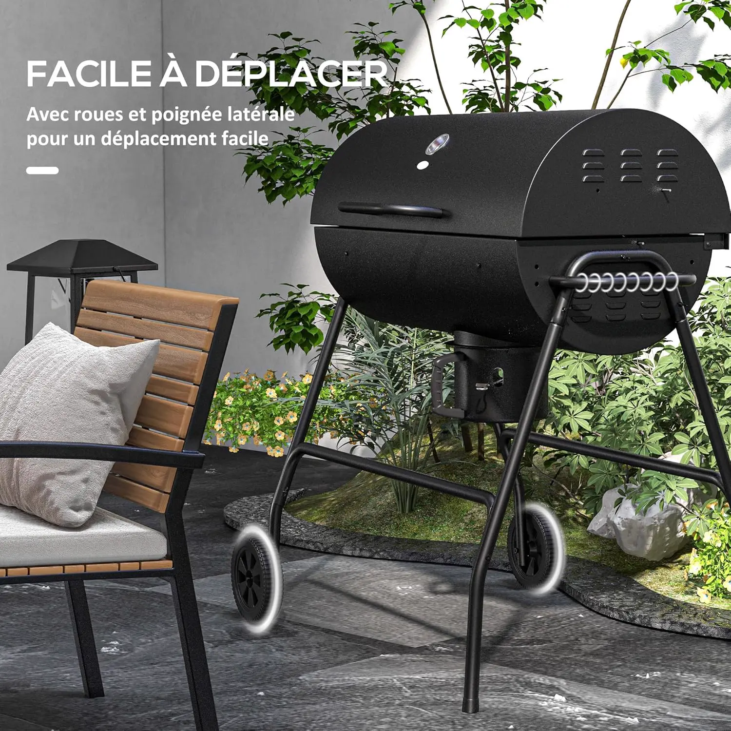 Barbecue weber en bois noir 71,5 x 102 cm vue 5