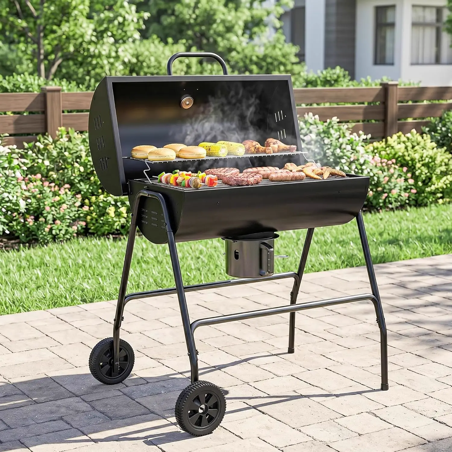 Barbecue weber en bois noir 71,5 x 102 cm vue 8