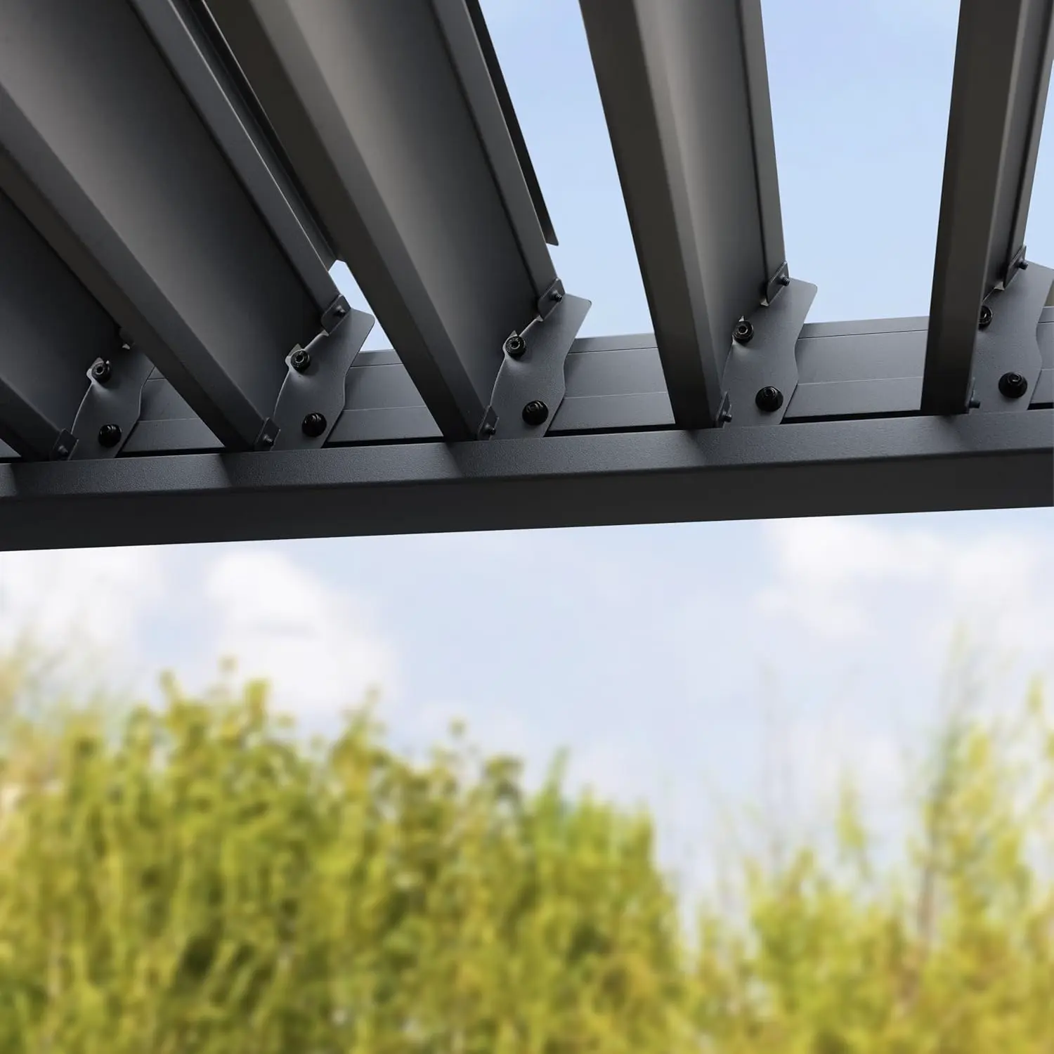 Pergola en aluminium anthracite 3x3 m vue 7