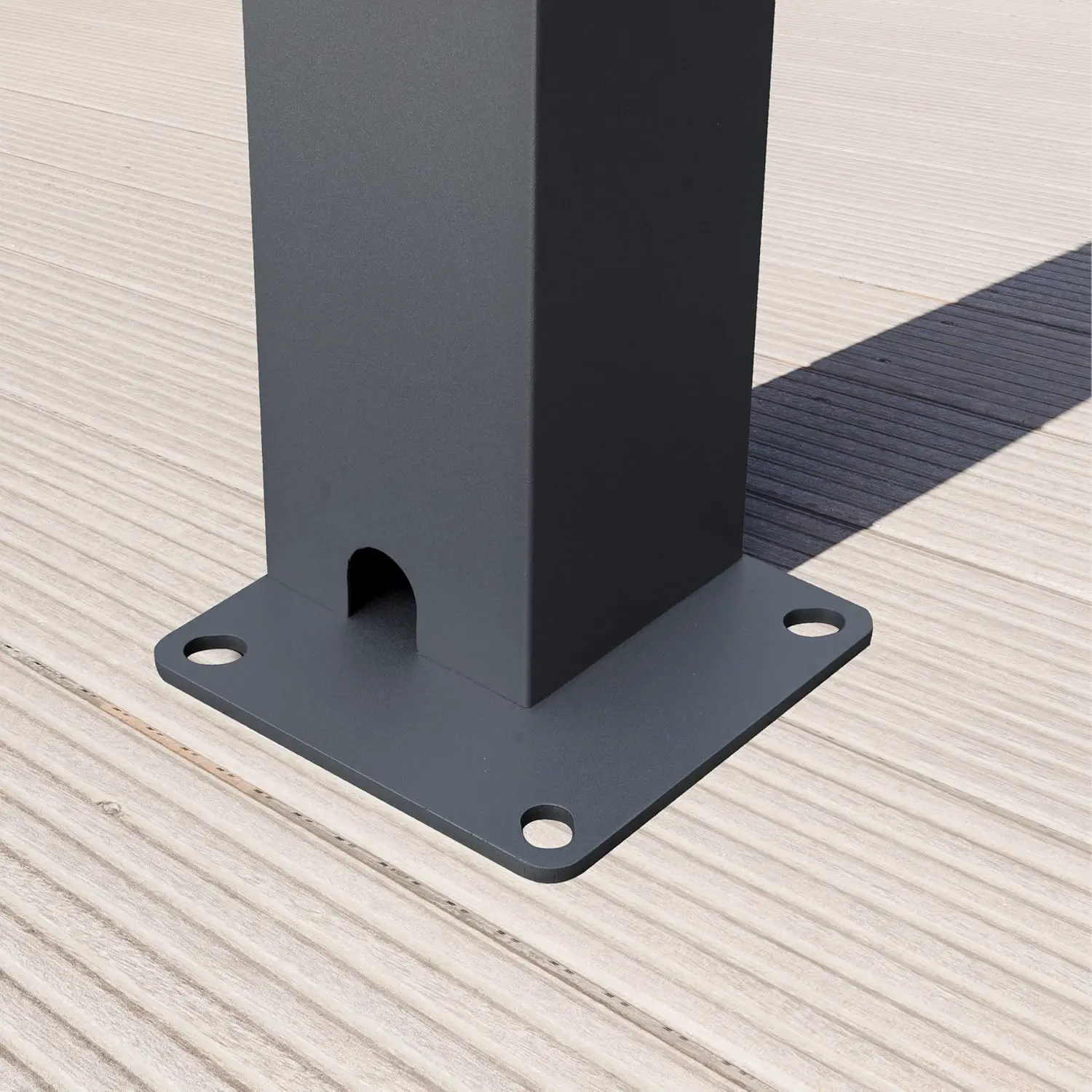 Pergola en aluminium anthracite 3x3 m vue 9