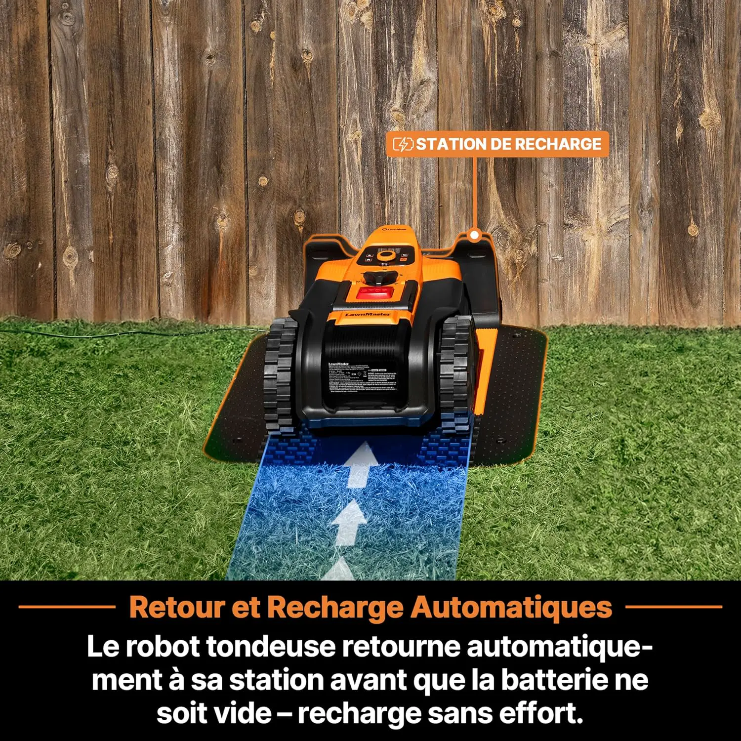 Robot tondeuse jaune 500 m² vue 2