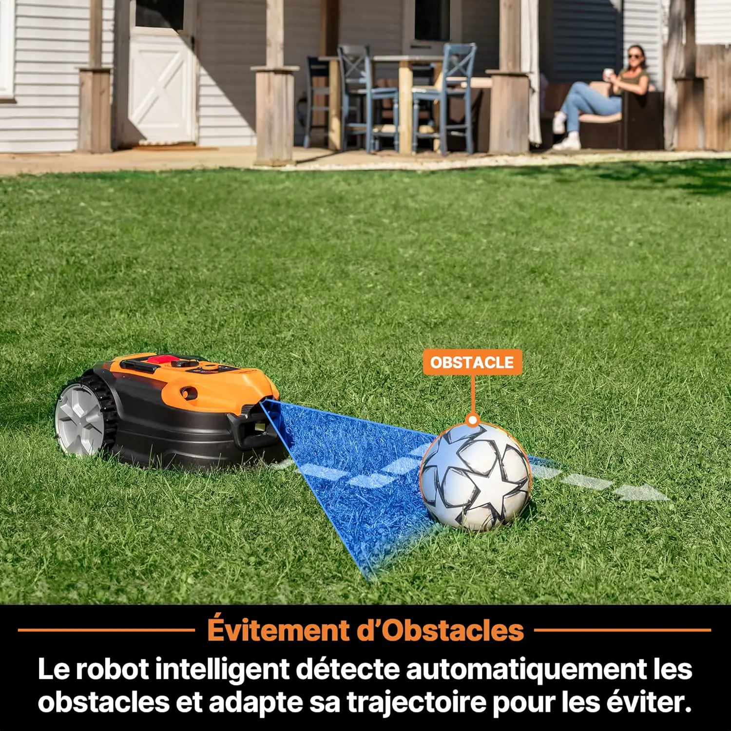 Robot tondeuse 100 m² vue 3