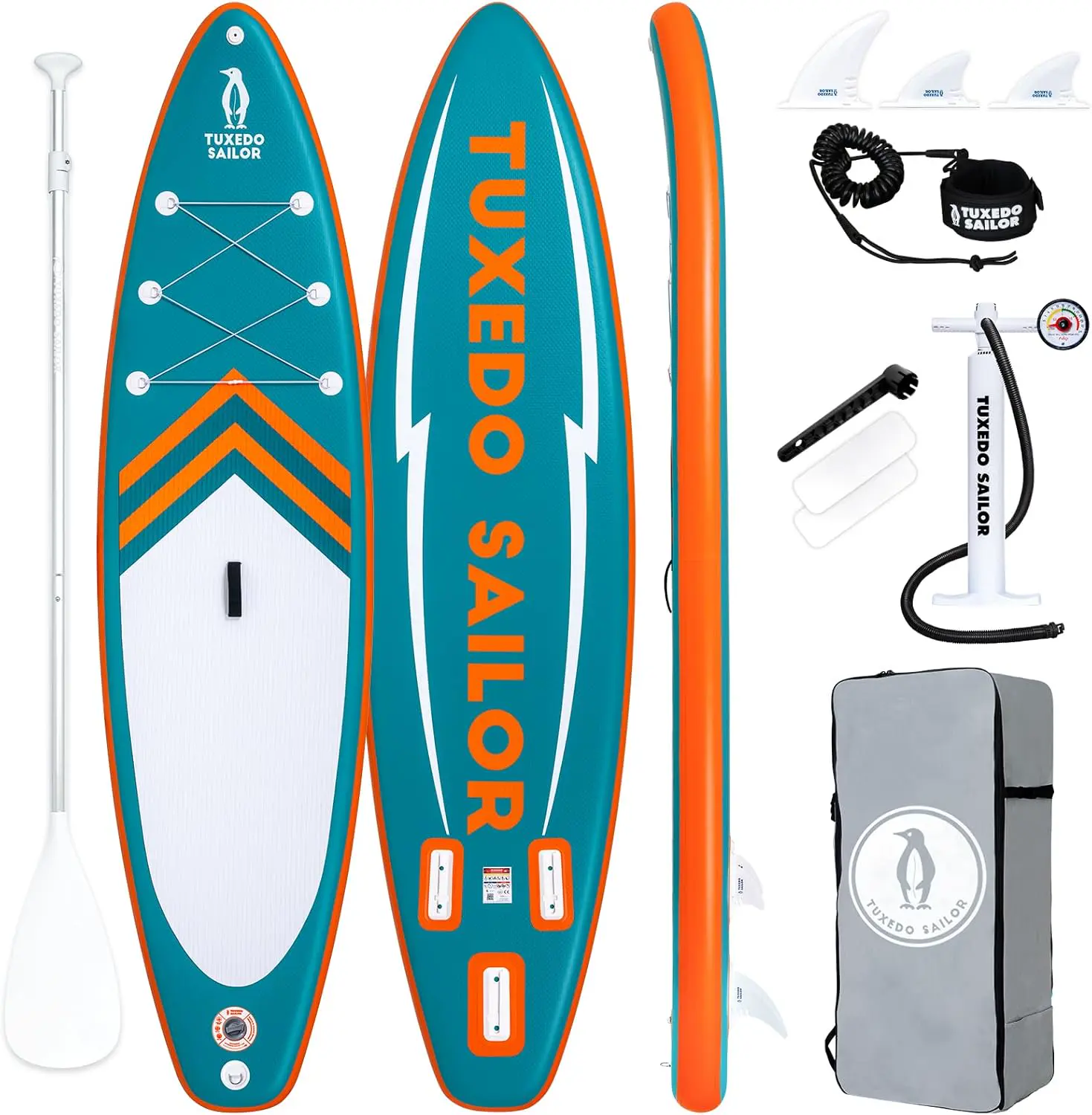 Paddle gonflable orange vue 1