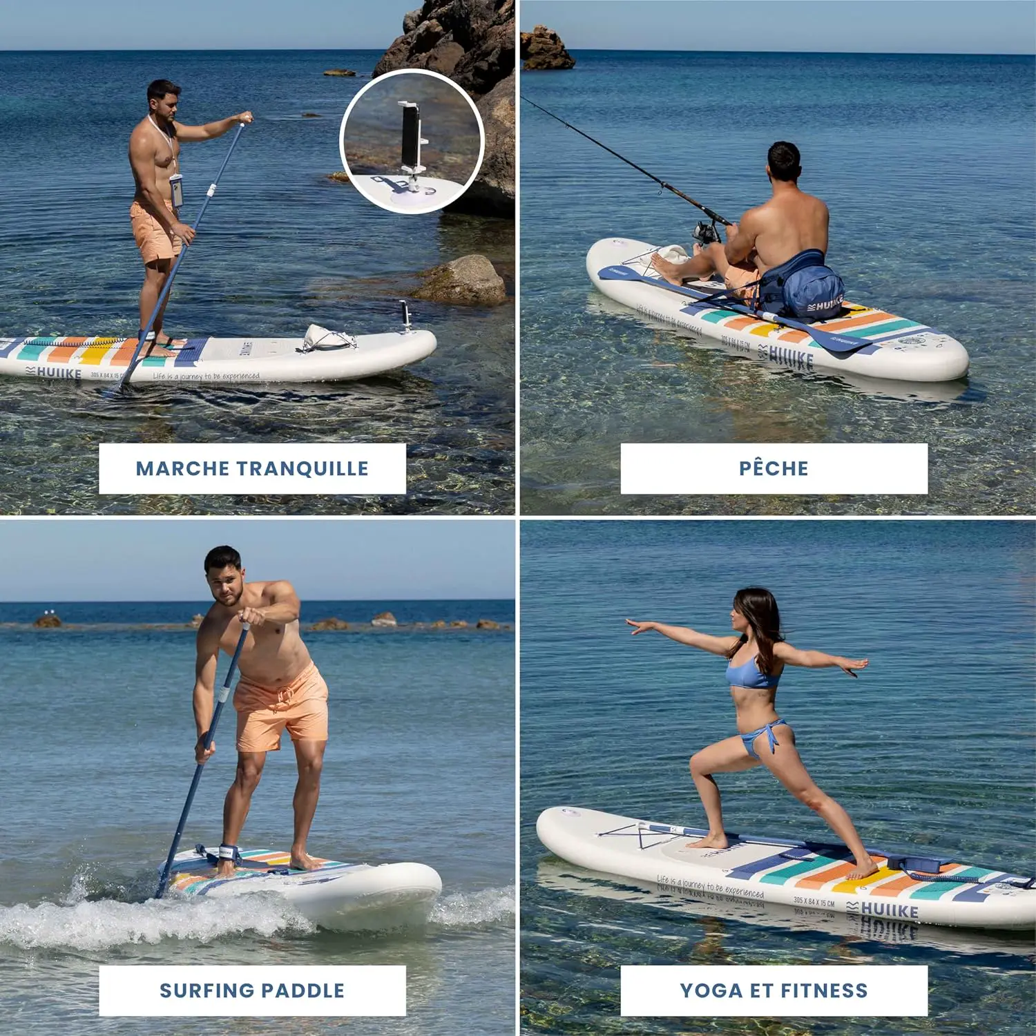 Paddle gonflable en aluminium 84x15 cm vue 5