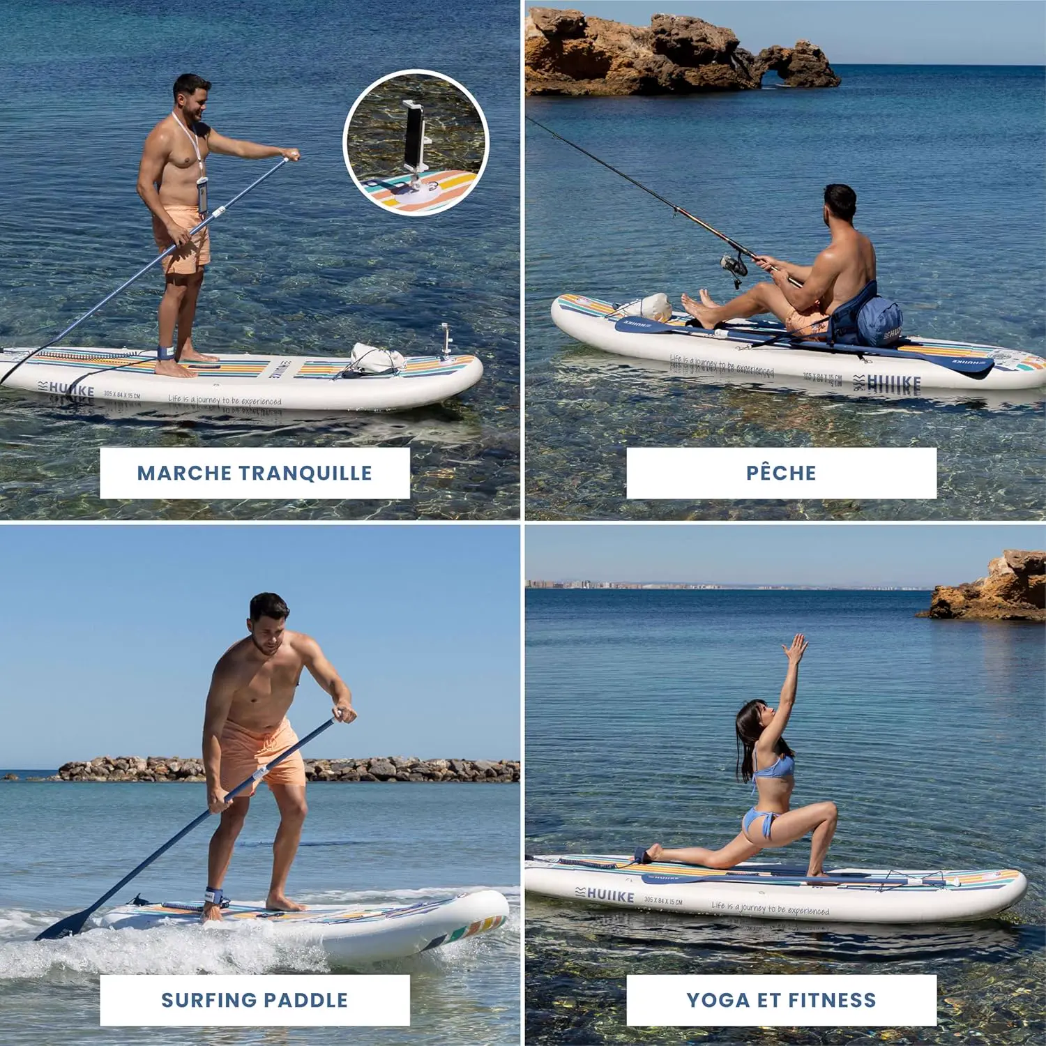 Paddle gonflable 2 places en aluminium 84 x 15 cm vue 5