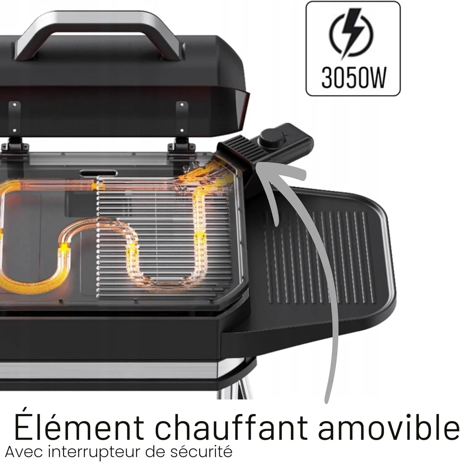Barbecue électrique 32 x 42 cm vue 4