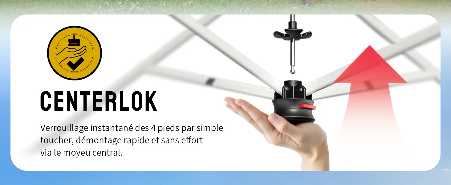 Tonnelle en acier rouge 4 x 4 m — contenu détaillé 2