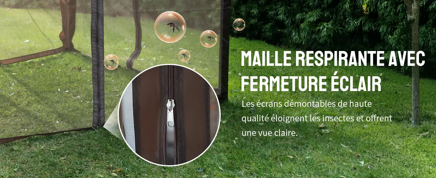 Tonnelle en acier rouge 4 x 4 m — contenu détaillé 9