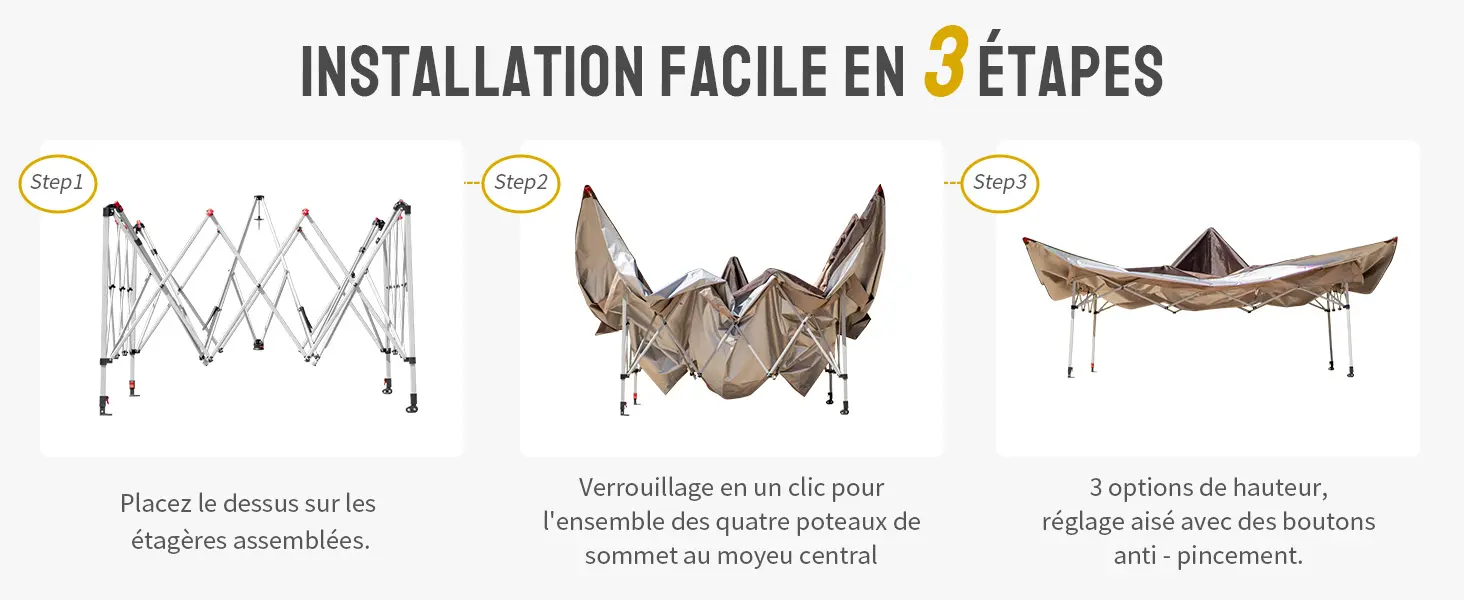Tonnelle en acier rouge 4 x 4 m — contenu détaillé 10