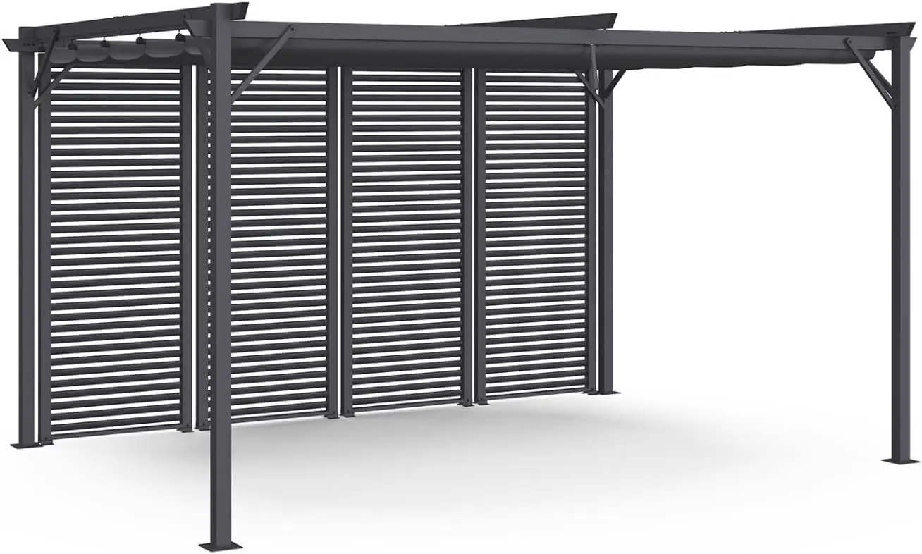 IDMarket - Pergola édition Collector persienne Toit rétractable 3x4M