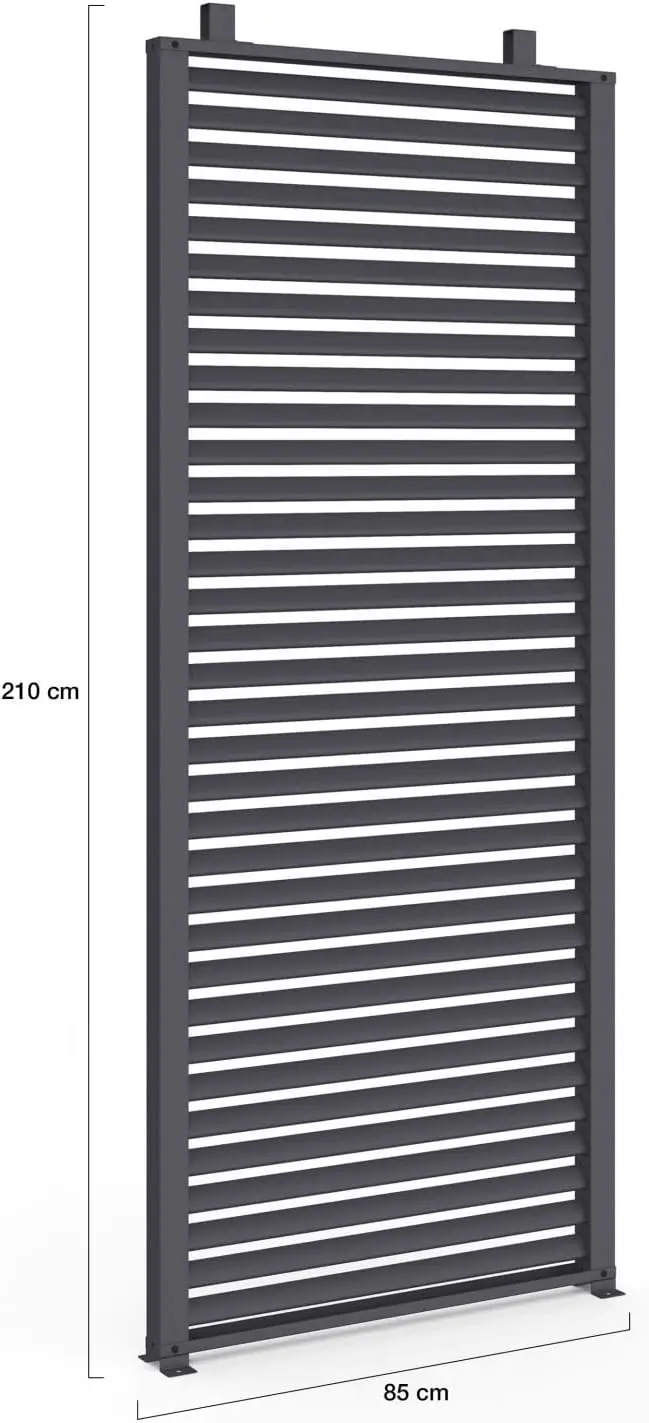 Pergola en acier gris 3x4 m rétractable vue 7