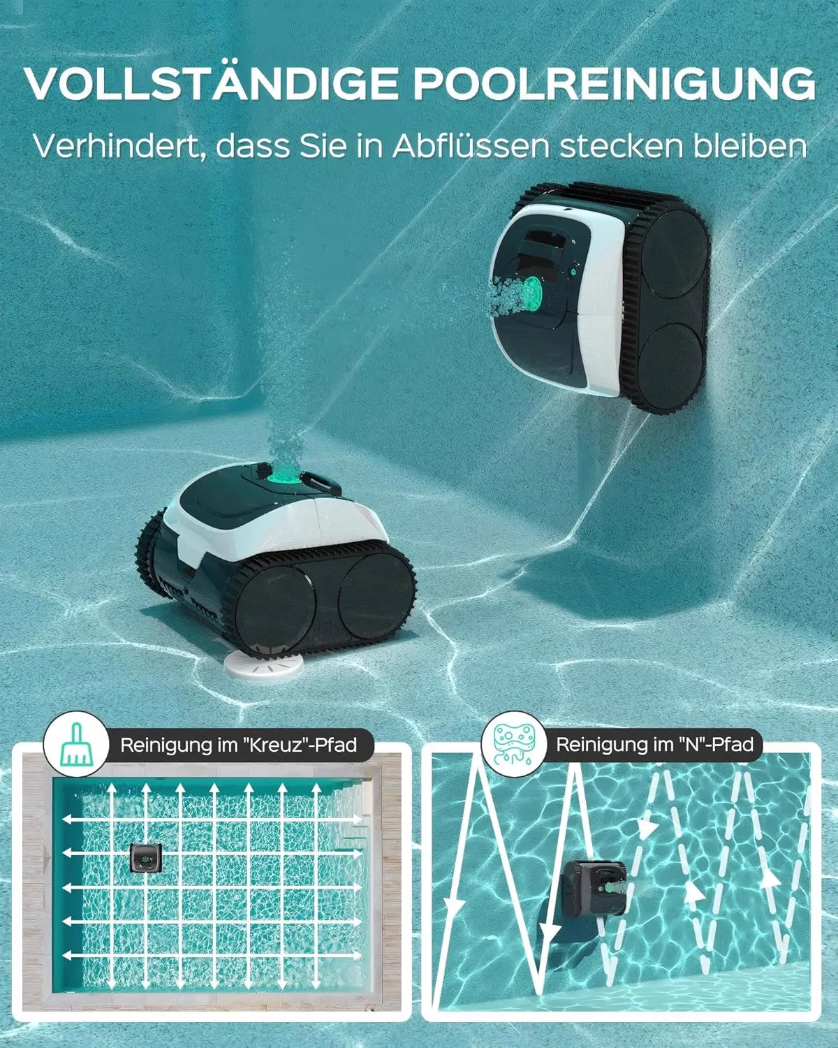Robot piscine sable 160 m² vue 2