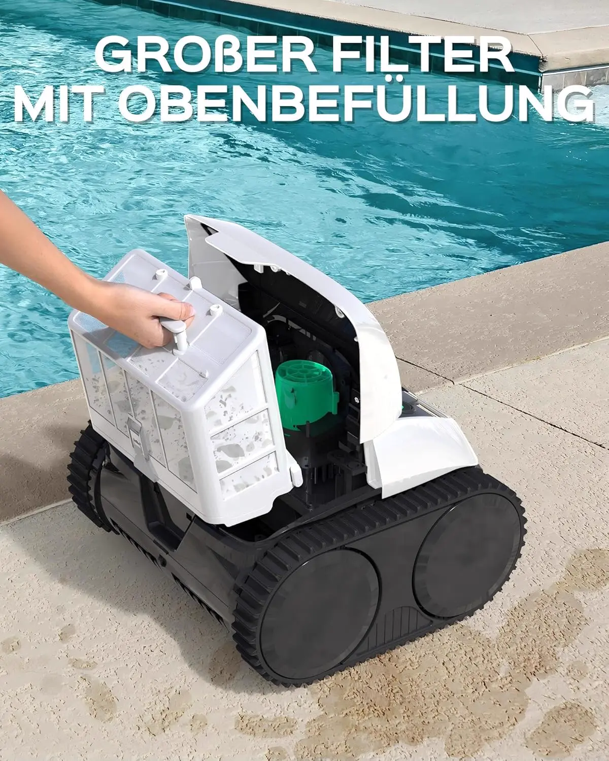 Robot piscine sable 160 m² vue 5