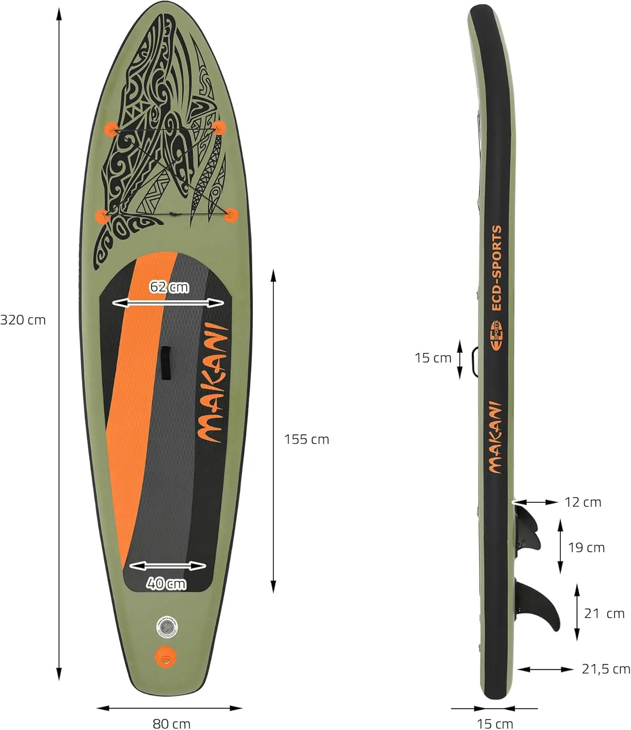 Paddle gonflable en aluminium sable vue 8