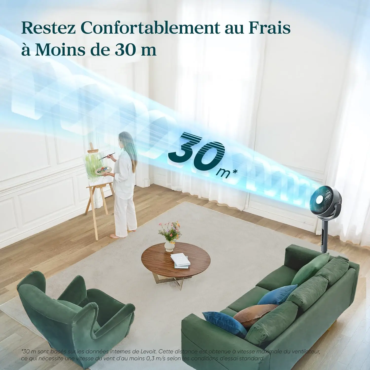 Ventilateur LEVOIT Ventilateur sur pied intelligent silencieux… vue 3