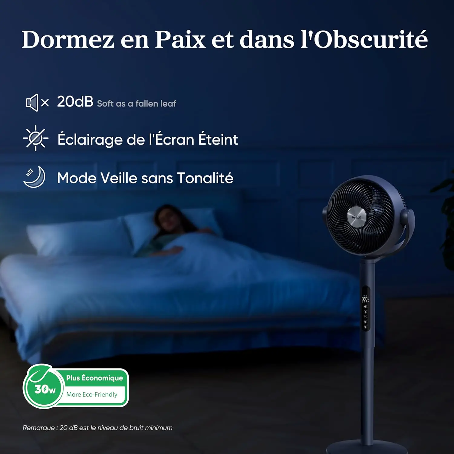 Ventilateur LEVOIT Ventilateur sur pied intelligent silencieux… vue 5