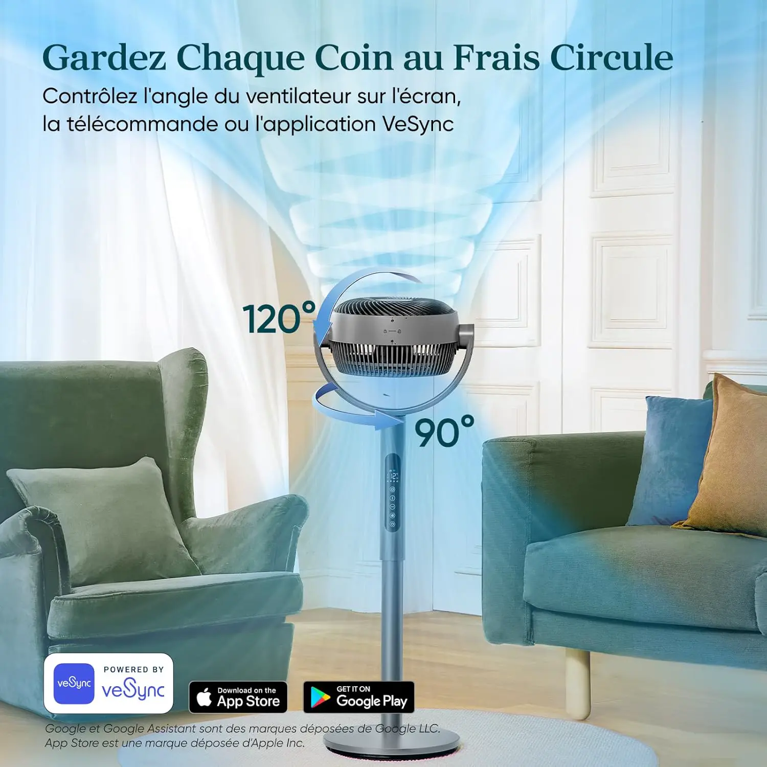 Ventilateur LEVOIT Ventilateur sur pied intelligent silencieux… vue 6