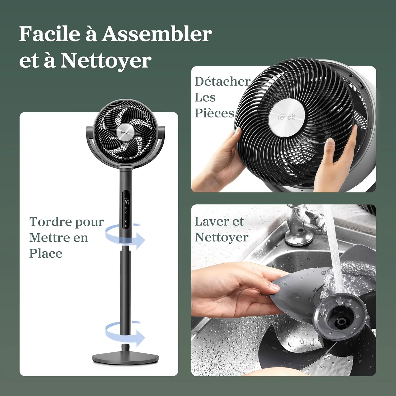 Ventilateur LEVOIT Ventilateur sur pied intelligent silencieux… vue 10