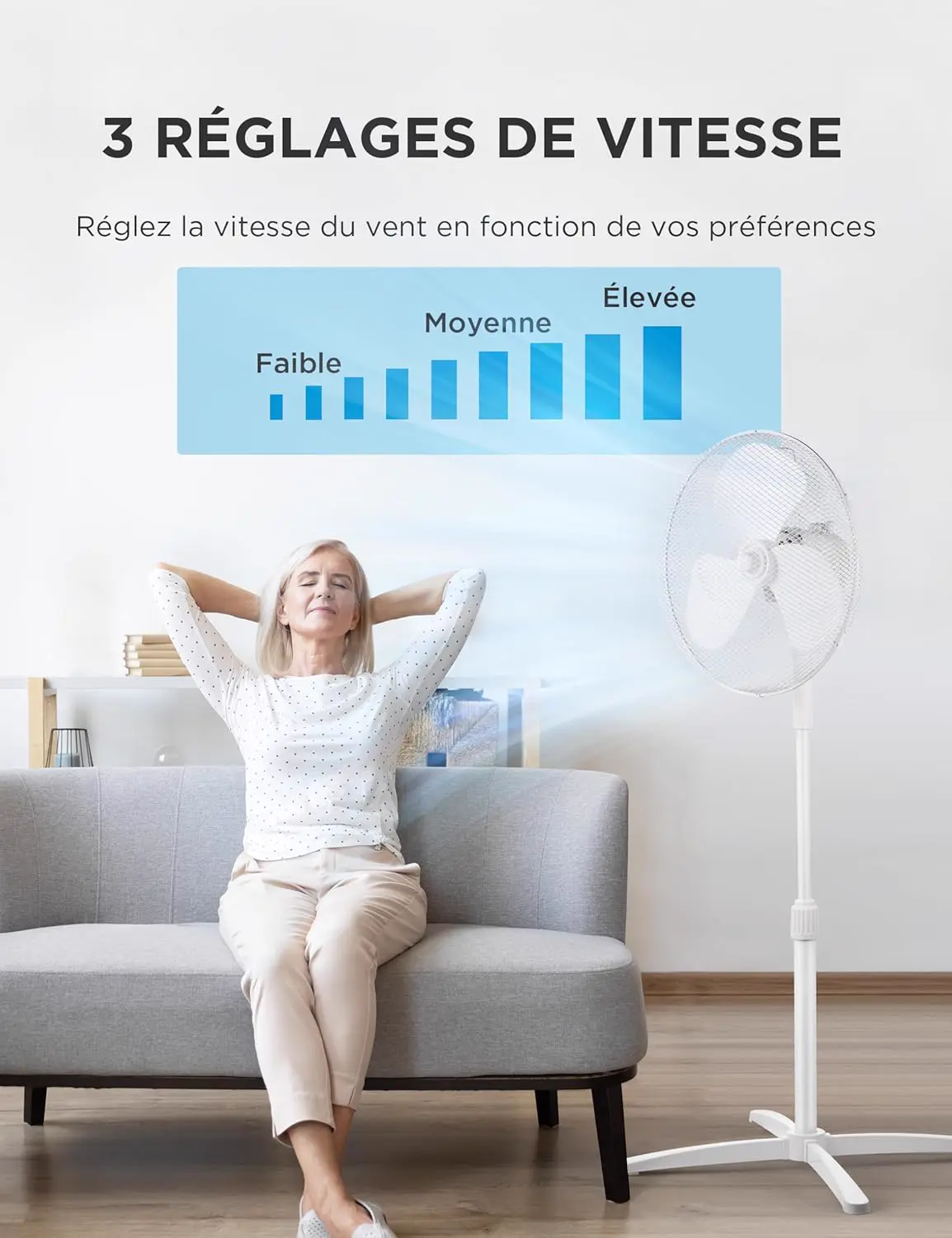 Ventilateur blanc vue 4