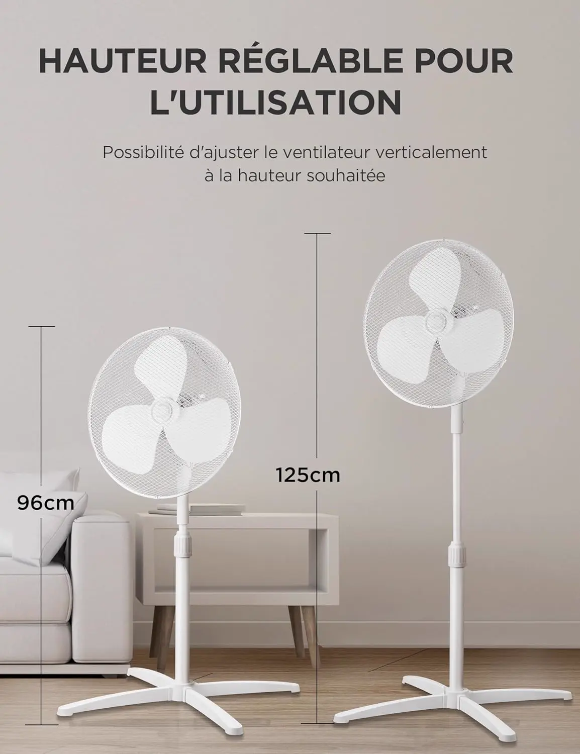 Ventilateur blanc vue 6