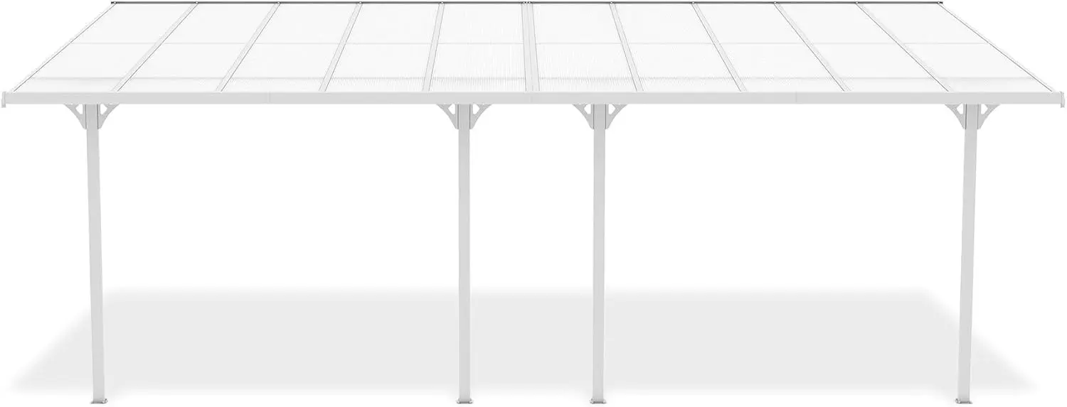 Pergola en aluminium blanc 18 m² vue 3