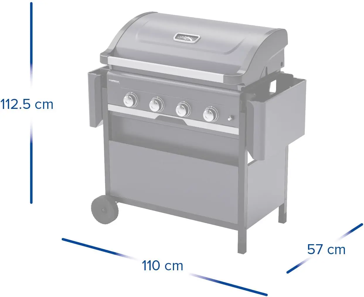 Barbecue à gaz en acier 72 x 46 cm vue 10